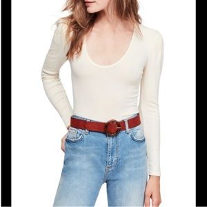 Intimately by Free People Medium cream puff sleeve long sleeve